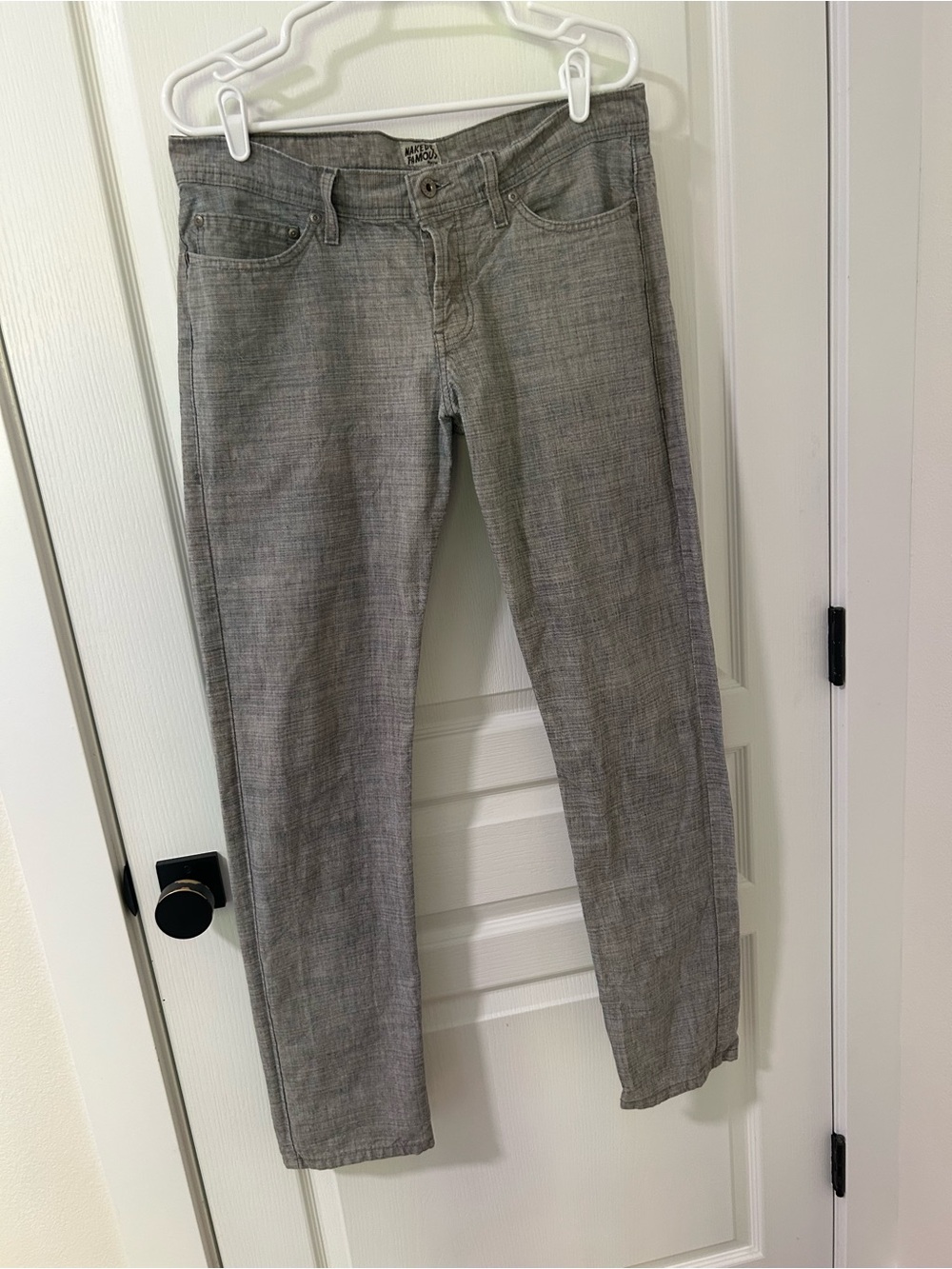 Naked & Famous Weird Guy Slub Canvas Grey Pants